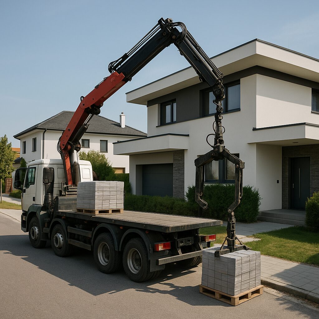 Autodoprava s hydraulickou rukou Bratislava: kedy je ideálnym riešením pre stavebný materiál a nadrozmerné náklady